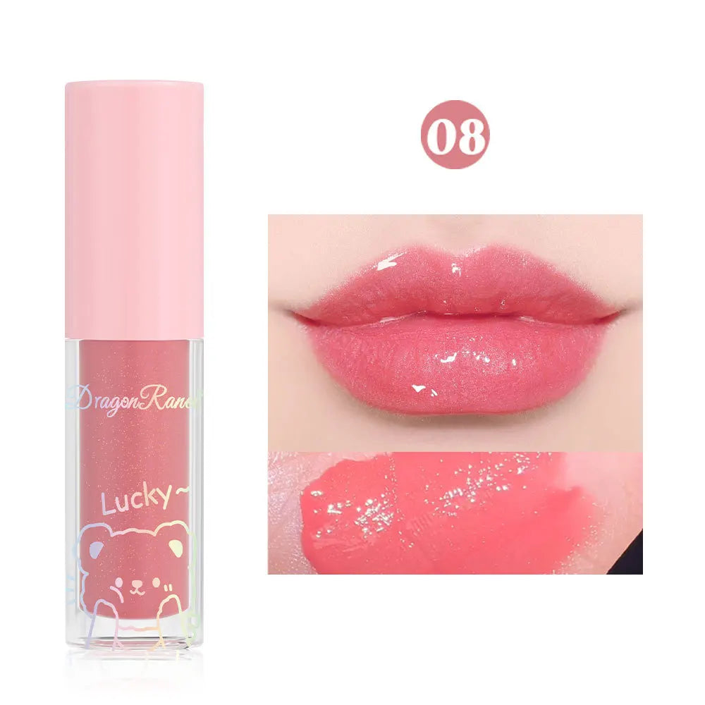 Jelly Moisturizing Glitter Lip Oil Watery Shine Lip Gloss Transparent Mirror Lip Glaze Long Lasting Diamond Lipstick Cosmetic
