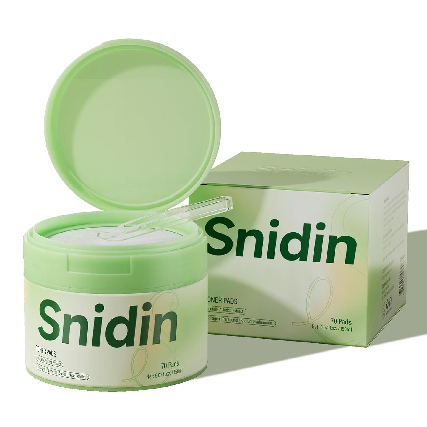 Revitalize Your Skin with Centella Asiatica & Collagen Toner Pads - 70 Pads for Deep Hydration and Even Skin Tone!
