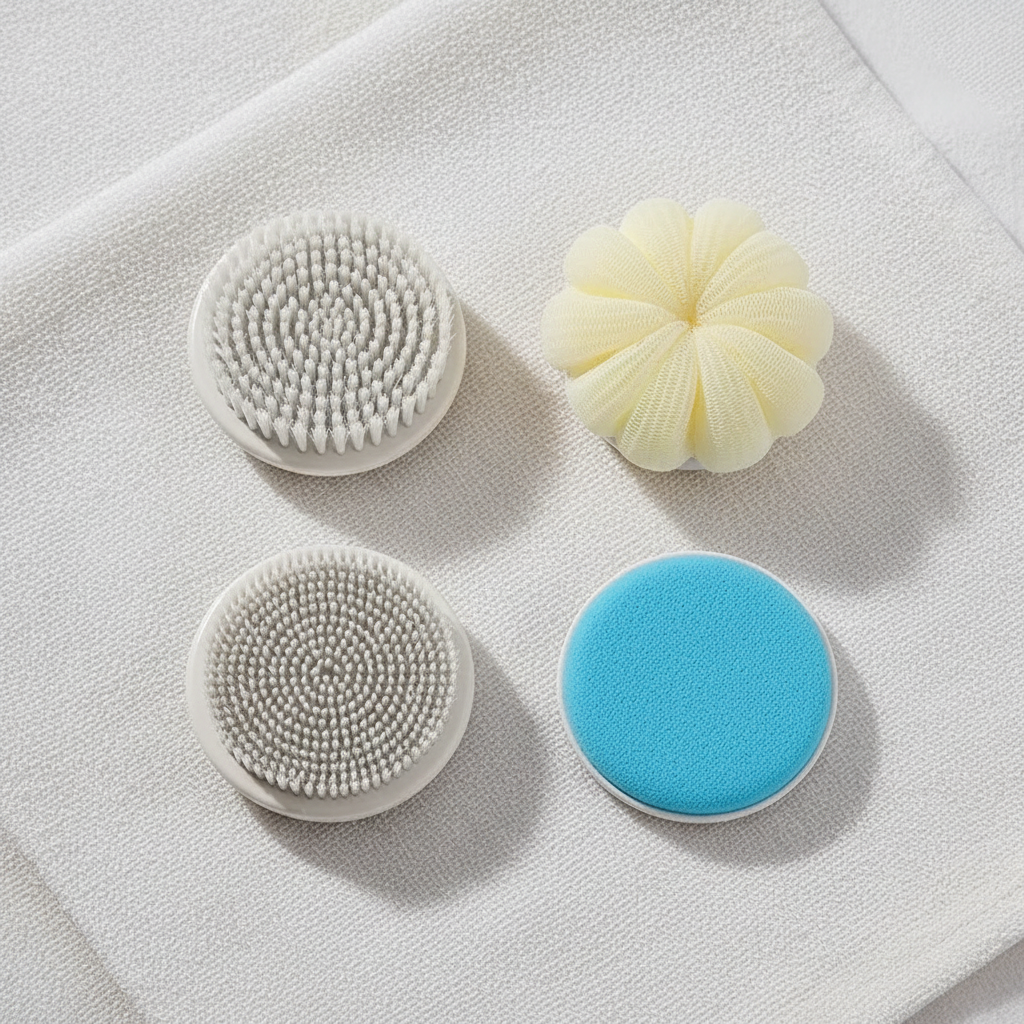 Electric Silicone Bath Brush with 4 Heads