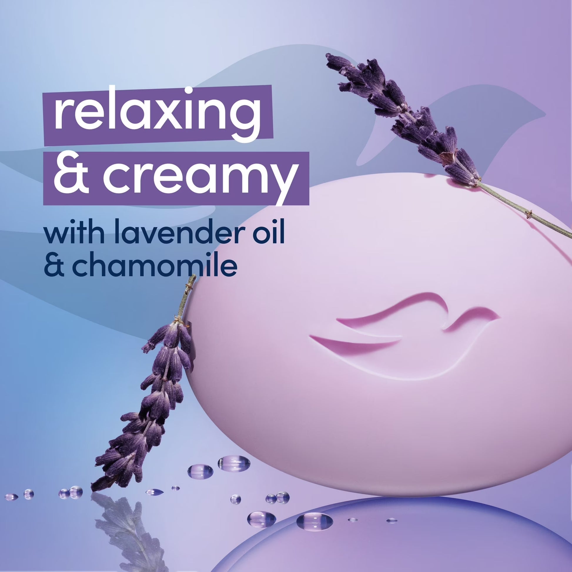 Beauty Bar Soap for Women Relaxing Lavender Oil & Chamomile All Skin, 3.75 Oz 8 Bars- Pack of 2