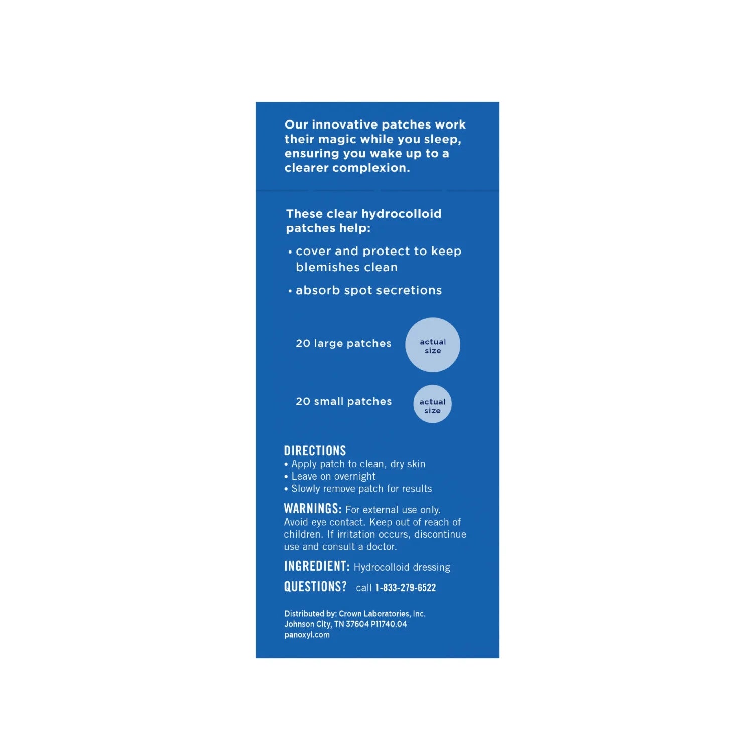 (3 Pack)  PM Overnight Spot Patches, Clear Hydrocolloid Dots, 40Ct
