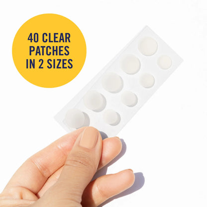 (3 Pack)  PM Overnight Spot Patches, Clear Hydrocolloid Dots, 40Ct