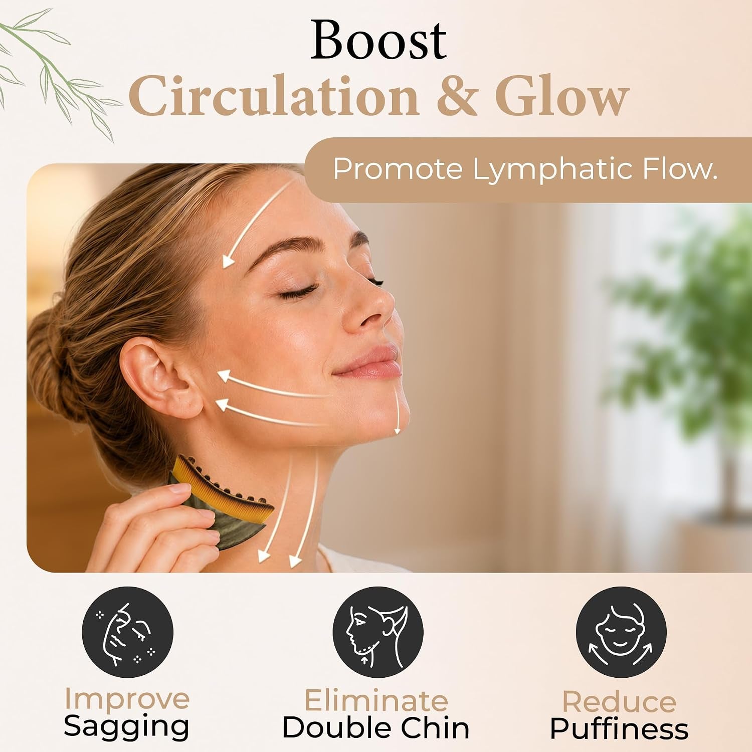 Lymphatic Contour Face Brush, Facial Brush for Lymphatic Drainage, Dry Lymphatic Massage Brush, Face Sculpting Brush, Lymphatic Drainage Massager, Contour Face Brush, Face Depuffer, Facial Tool