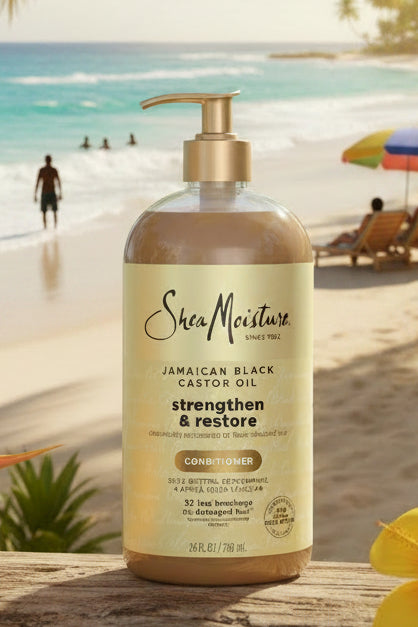 Shea Moisture Strengthen & Restore Conditioner Jamaican Black Castor Oil for Damaged Hair Paraben-Free 24 Fl Oz