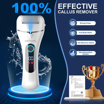 9.0 Upgrade Electric Foot Callus Remover  -【Removes 99.99% of Calluses in 2 Minutes】Professional Foot Callus Remover IPX7 Waterproof Electric Callus Remover for Feet Hard Care Dead Cracked Skin