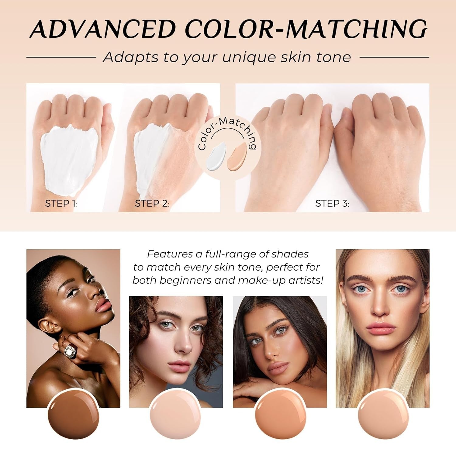 Foundation 4 in 1 - Medium Spectrum, Color Changing Foundation SPF 50+