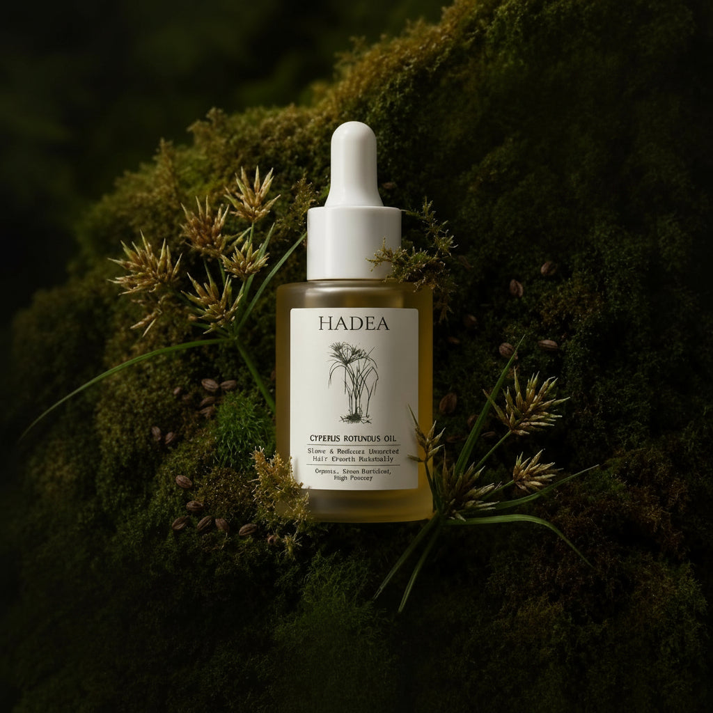 Transform Your Skin with 100% Organic Cyperus Rotundus Oil - High-Potency Hair Growth Inhibitor for PCOS and Hirsutism - 30ml