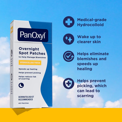 (3 Pack)  PM Overnight Spot Patches, Clear Hydrocolloid Dots, 40Ct