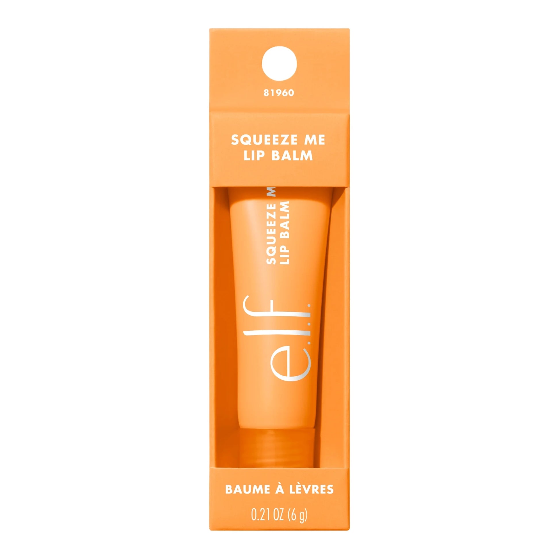 E.L.F. Squeeze Me Lip Balm in Peach - Hydrating & Nourishing Tint, 0.21 Oz