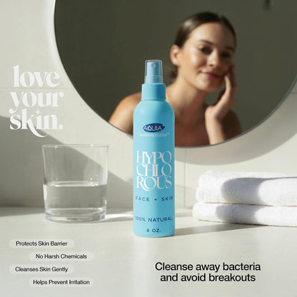 Revitalize Your Skin with Hypochlorous Acid Spray - Antimicrobial Facial Cleanser & Skin Mist for Acne, Eczema, and More - 4oz of Smart Skincare