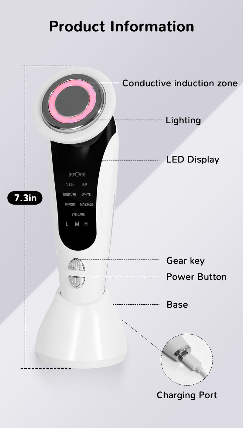 Face Massager Electric 7-In-1 Facial Massage, Lifting Facial Massager for Skin