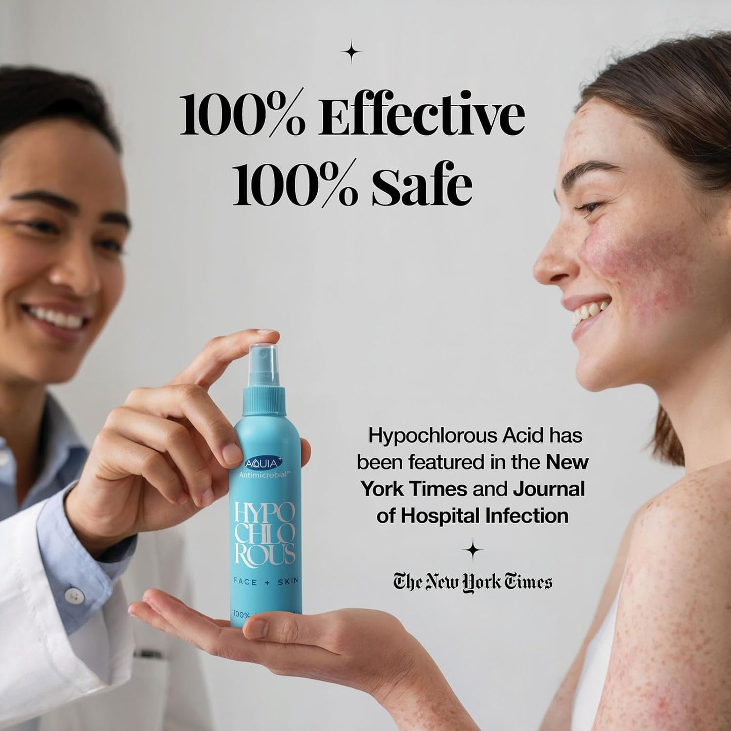Revitalize Your Skin with Hypochlorous Acid Spray - Antimicrobial Facial Cleanser & Skin Mist for Acne, Eczema, and More - 4oz of Smart Skincare