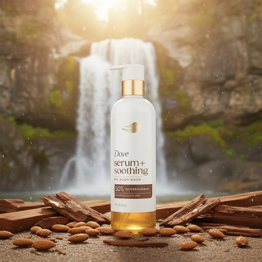 Dove Almond & Sandalwood Oil Body Wash Serum