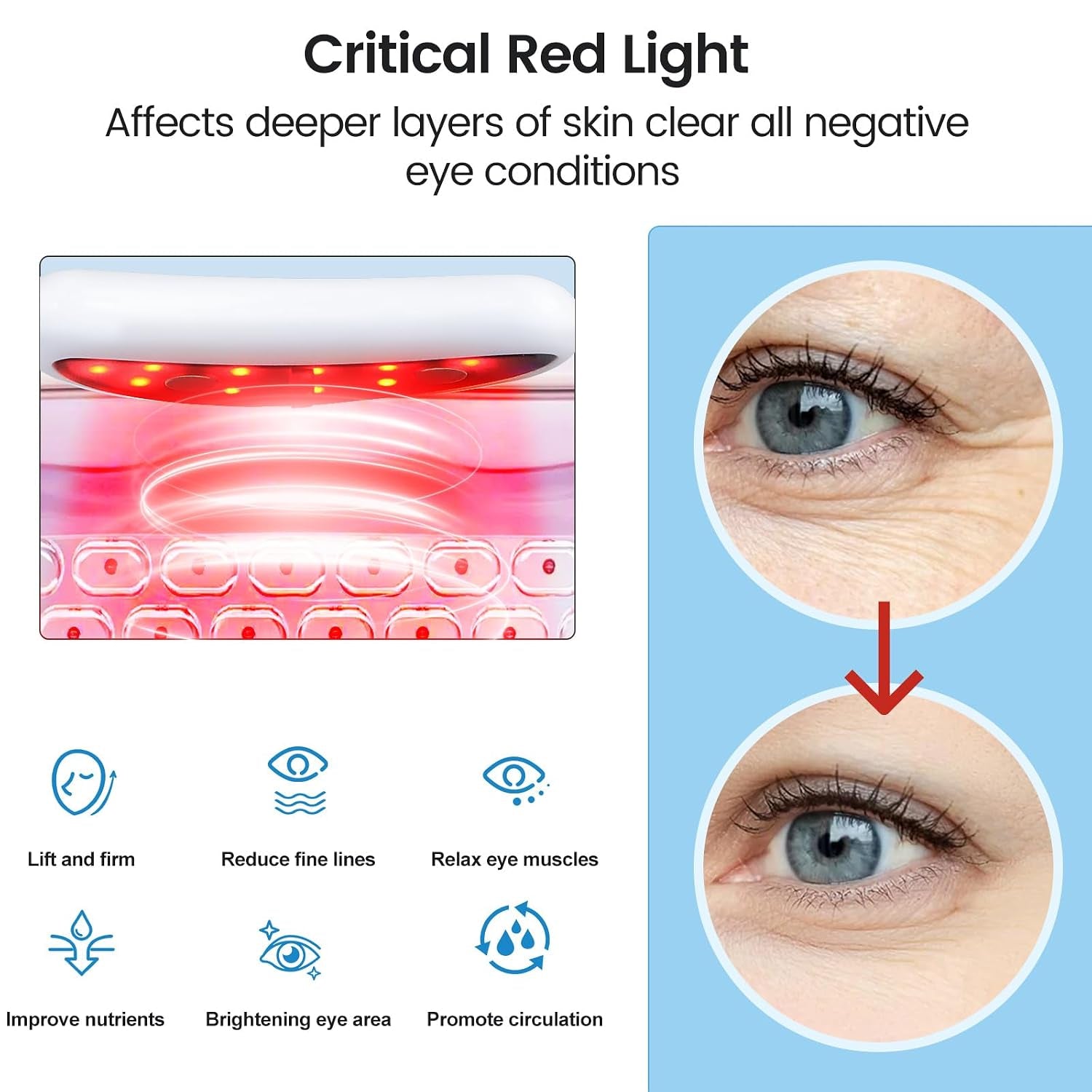 Under-Eye Red Light Therapy Eye Pods