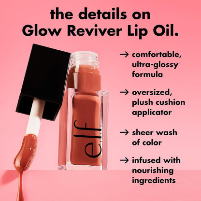 Illuminate Your Smile with Glow Reviver Lip Oil in Jam Session - Nourishing, Tinted, and High-Shine for Luscious Lips!