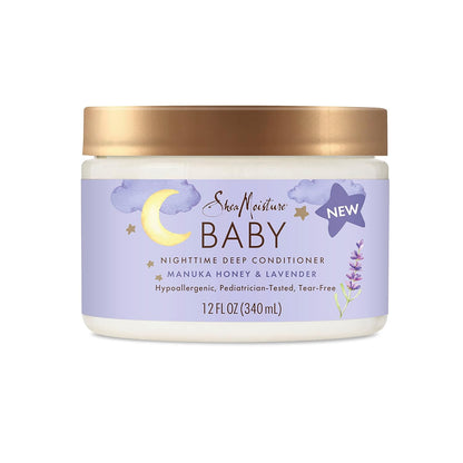 Sheamoisture Baby Deep Conditioner Manuka Honey & Lavender for Delicate Hair and Skin Nighttime Skin and Hair Care Regimen 12 Oz
