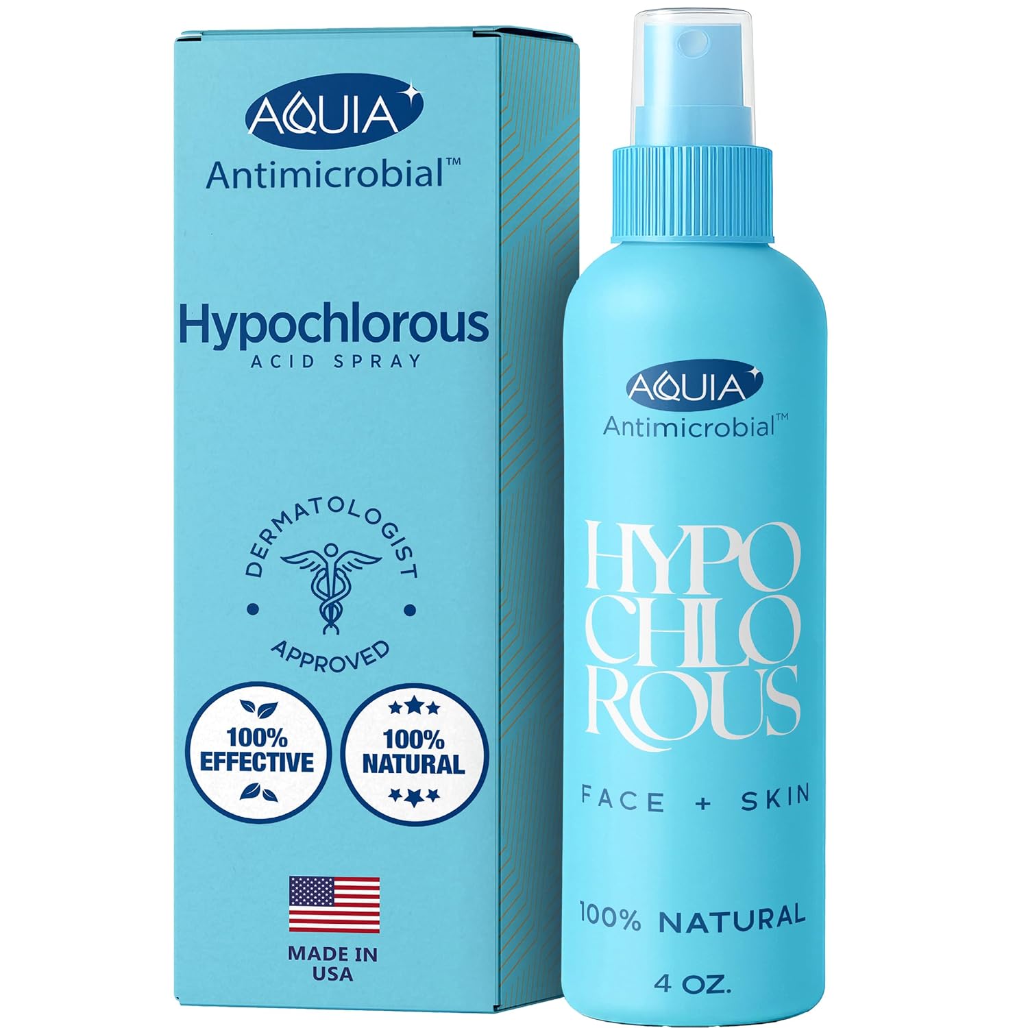 Revitalize Your Skin with Hypochlorous Acid Spray - Antimicrobial Facial Cleanser & Skin Mist for Acne, Eczema, and More - 4oz of Smart Skincare