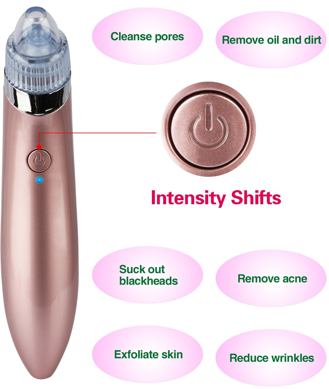 Electric Facial Pore Cleaner Blackhead Vacuum Suction Remover