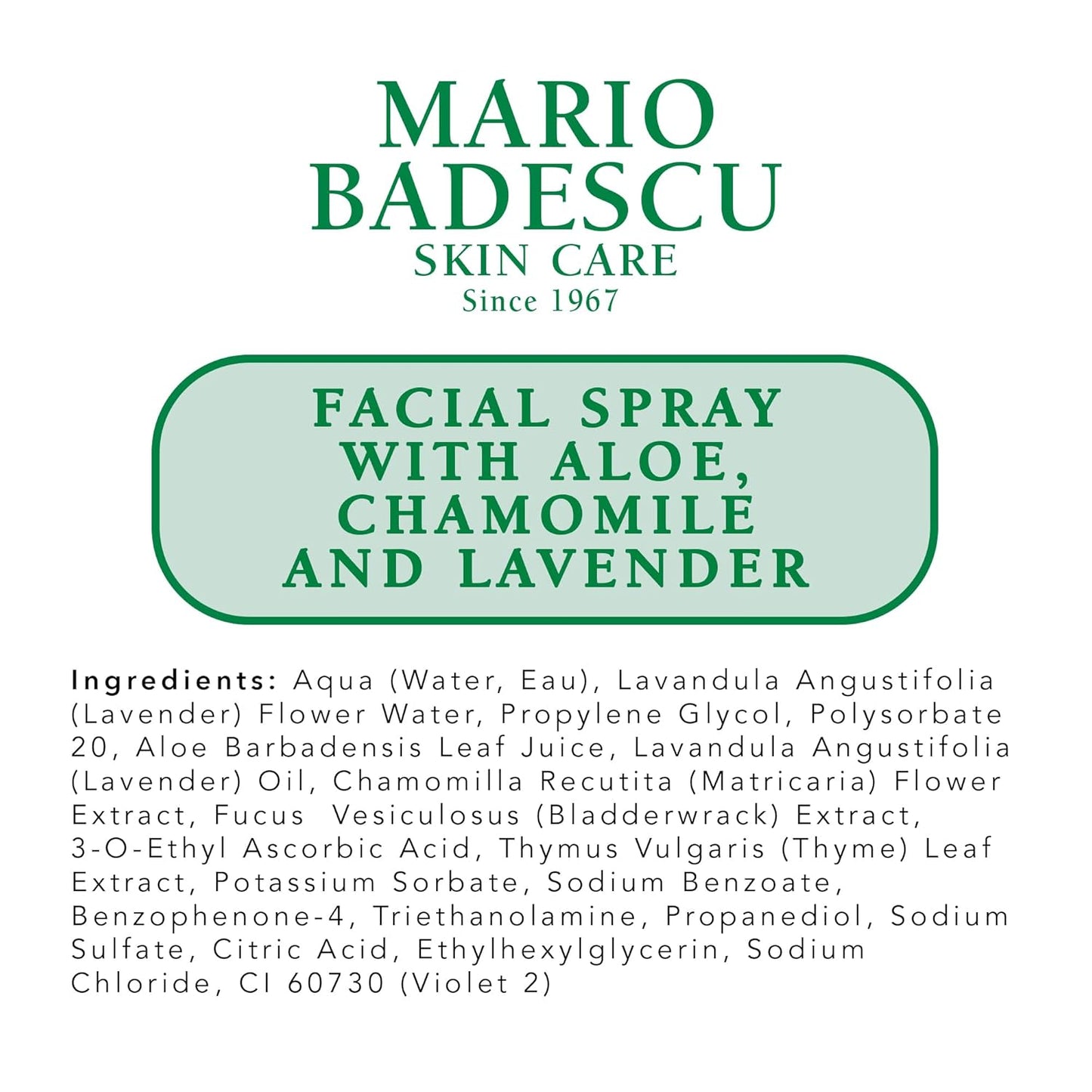 Mario Badescu Facial Spray with Aloe, Chamomile and Lavender for All Skin Types | Face Mist That Hydrates and Restores Balance & Brightness