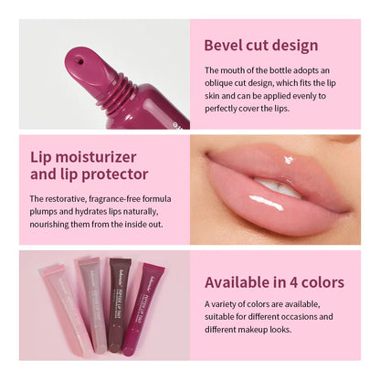 Mirror Lip Glaze Moisturizes Jelly Lip Enrichment Oil Lasting Water Light Glass Lip Oil Remove Line Lip Protection Serum