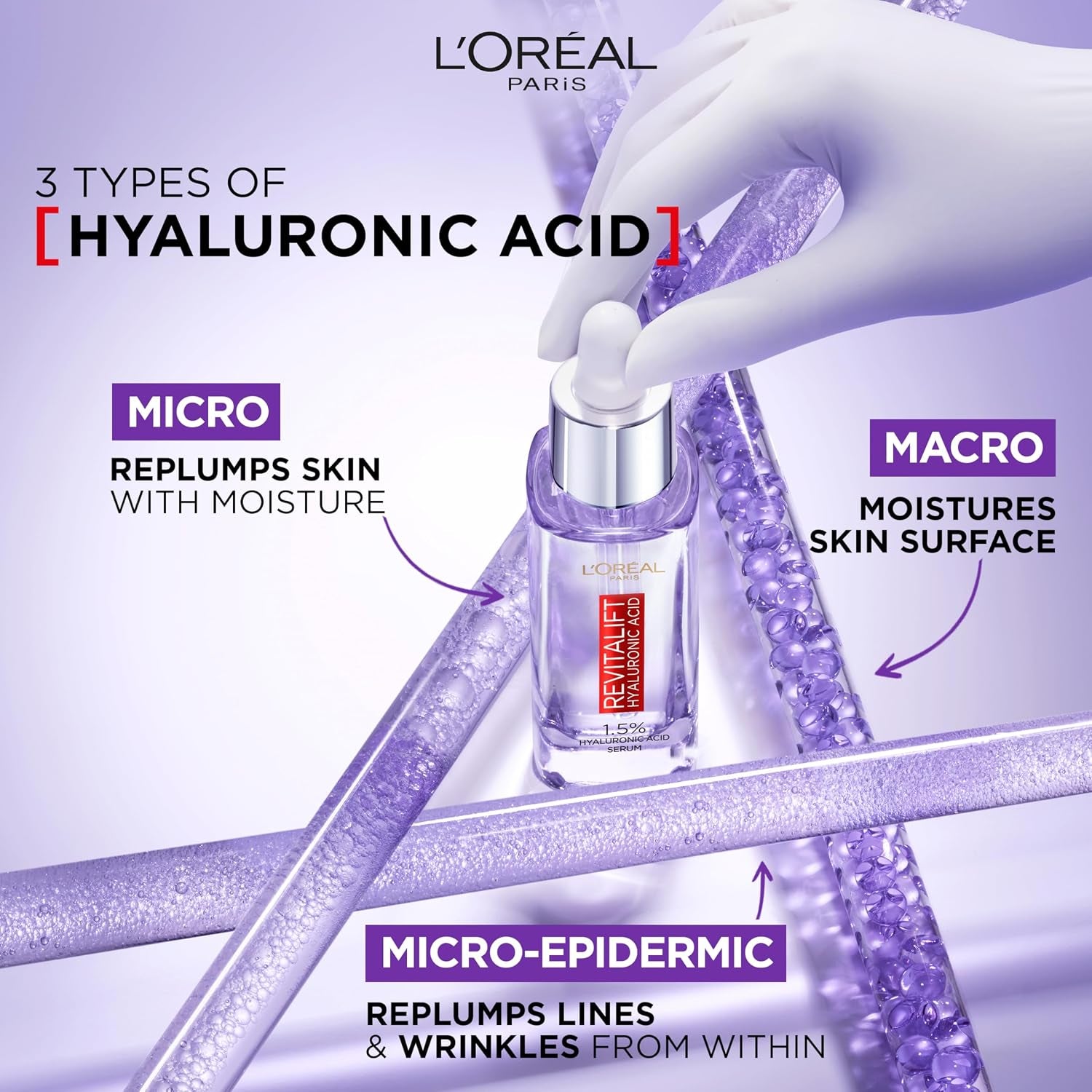L Oreal Paris Serum Revitalift Filler [+Hyaluronic Acid], 1.5% Pure Concentrated Hyaluronic Acid Dropper Serum