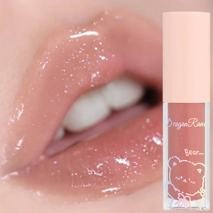 Jelly Moisturizing Glitter Lip Oil Watery Shine Lip Gloss Transparent Mirror Lip Glaze Long Lasting Diamond Lipstick Cosmetic