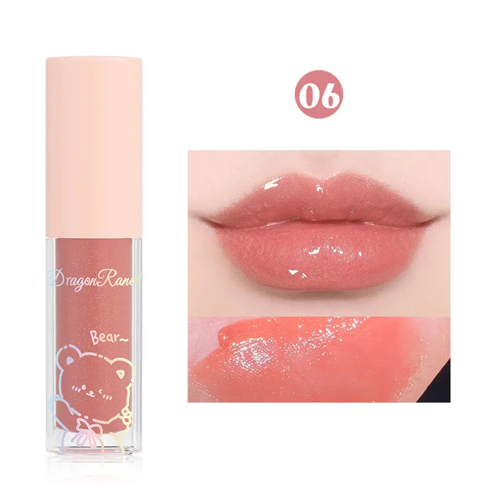 Jelly Moisturizing Glitter Lip Oil Watery Shine Lip Gloss Transparent Mirror Lip Glaze Long Lasting Diamond Lipstick Cosmetic