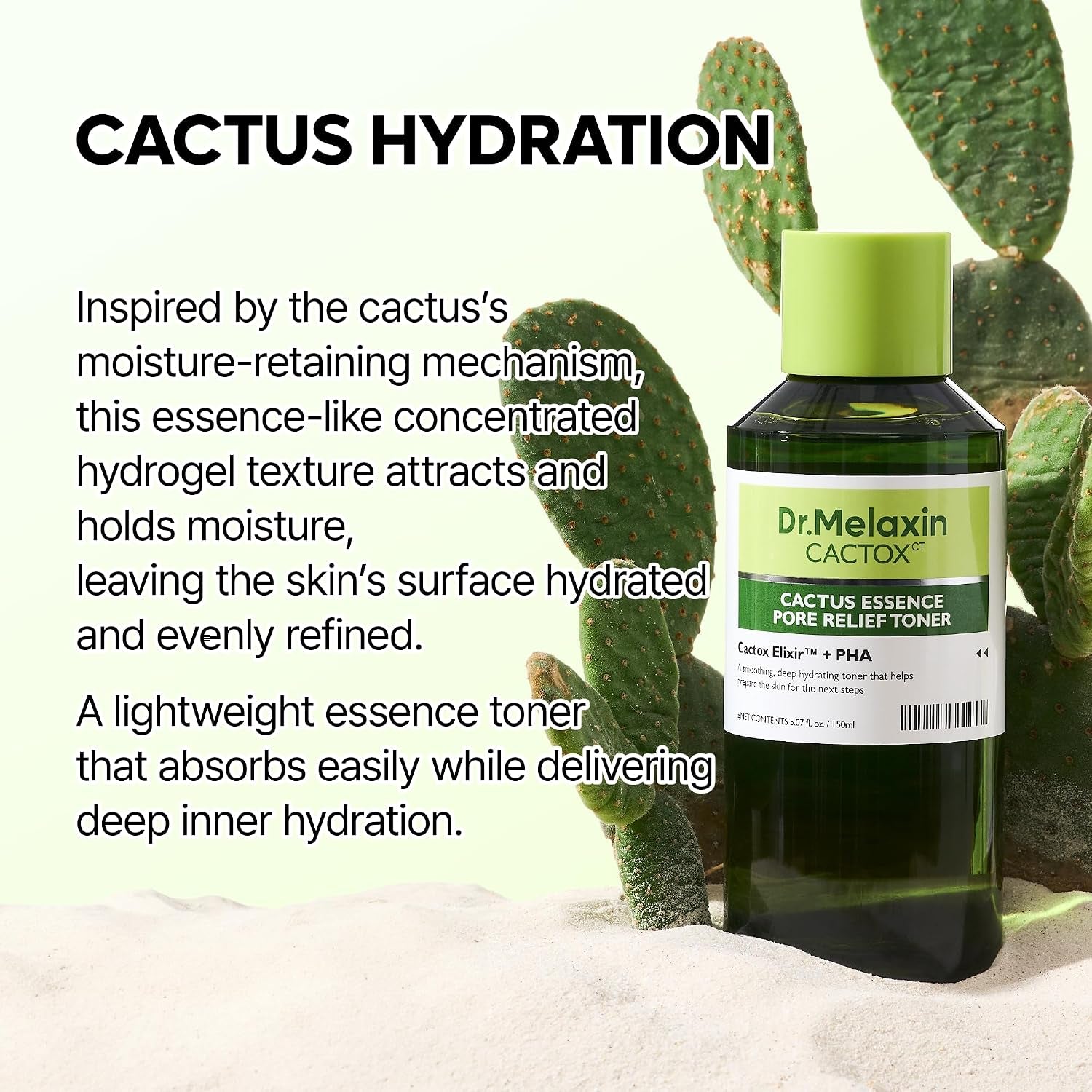 Revitalize Your Skin with Cactox Cactus Essence Pore Relief Toner – 150Ml of Hydration, Soothing Care, and Gentle Pore Refinement for Sensitive Skin