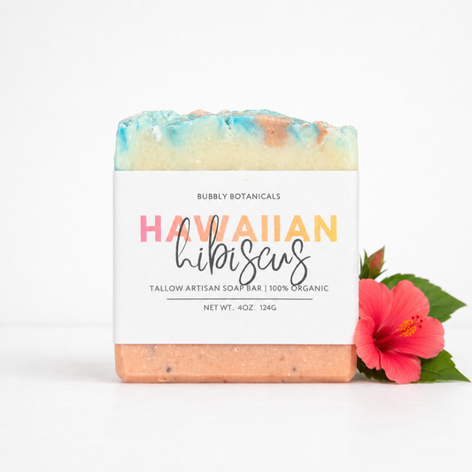Handcrafted Tallow Soap – Hawaiian Hibiscus