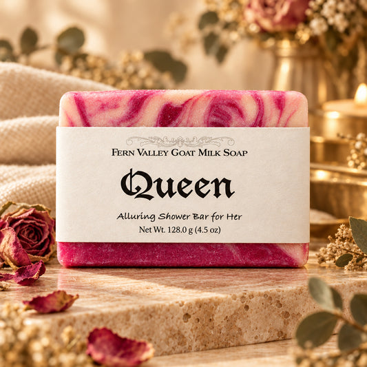 Queen Goat Milk Soap, Sweet Floral & Vanilla