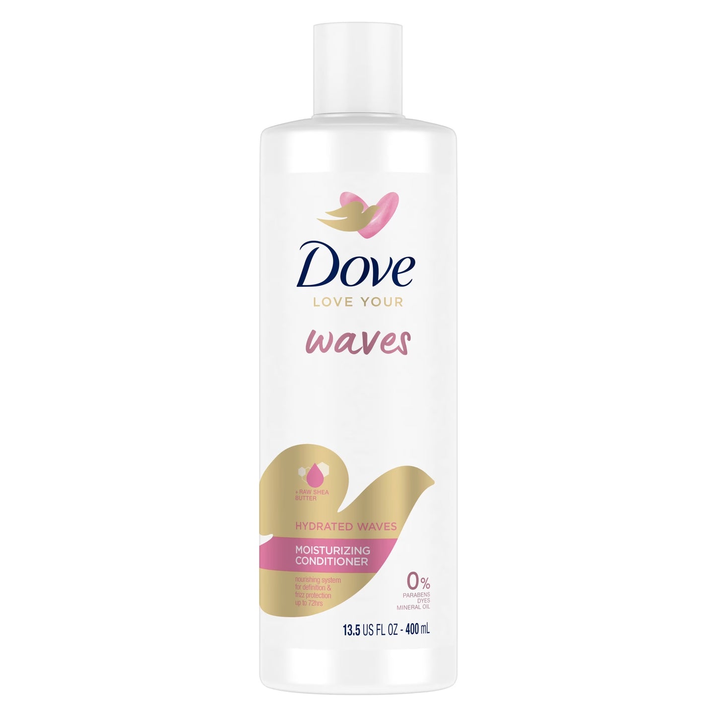 Love Your Waves Moisturizing Conditioner for Wavy Hair- Hydrated Waves Moisturizing Conditioner Made with Raw Shea Butter for Definition & Frizz Protection up to 72 Hrs, 13.5 Fl Oz