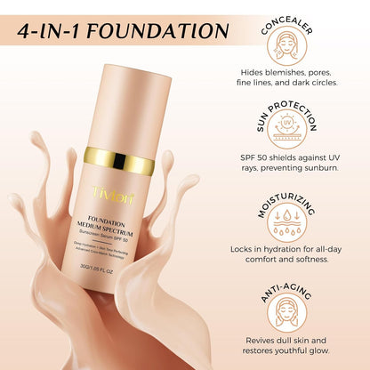 Foundation 4 in 1 - Medium Spectrum, Color Changing Foundation SPF 50+