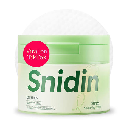 Revitalize Your Skin with Centella Asiatica & Collagen Toner Pads - 70 Pads for Deep Hydration and Even Skin Tone!