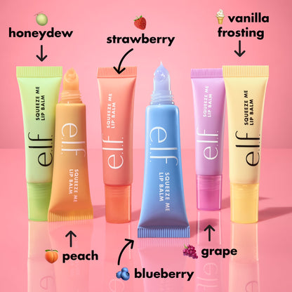 E.L.F. Squeeze Me Lip Balm in Peach - Hydrating & Nourishing Tint, 0.21 Oz