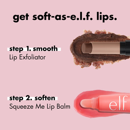 E.L.F. Squeeze Me Lip Balm in Peach - Hydrating & Nourishing Tint, 0.21 Oz