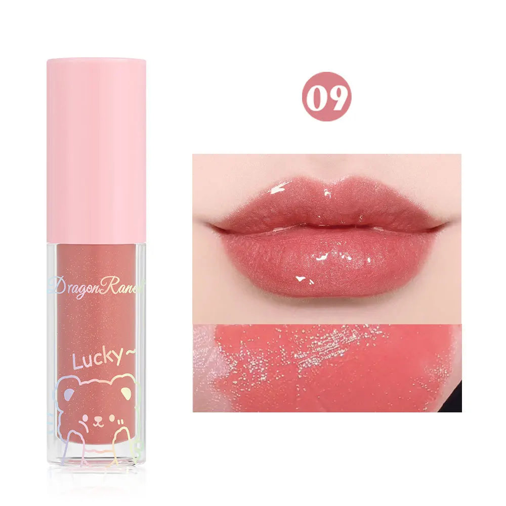 Jelly Moisturizing Glitter Lip Oil Watery Shine Lip Gloss Transparent Mirror Lip Glaze Long Lasting Diamond Lipstick Cosmetic