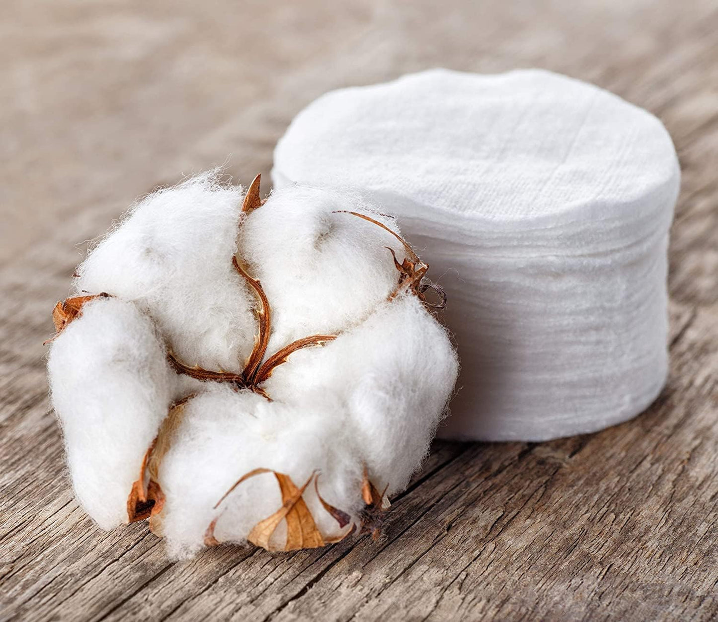 100% Organic Cotton Rounds - Biodegradable Cotton, Chemical Free, for Sensitive Skin (210Count) - Daily Cosmetics Beauty and Personal Care