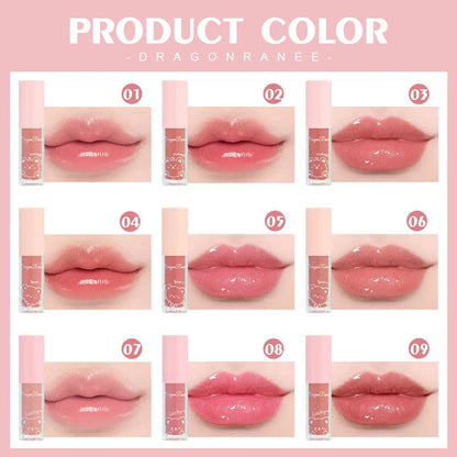 Jelly Moisturizing Glitter Lip Oil Watery Shine Lip Gloss Transparent Mirror Lip Glaze Long Lasting Diamond Lipstick Cosmetic
