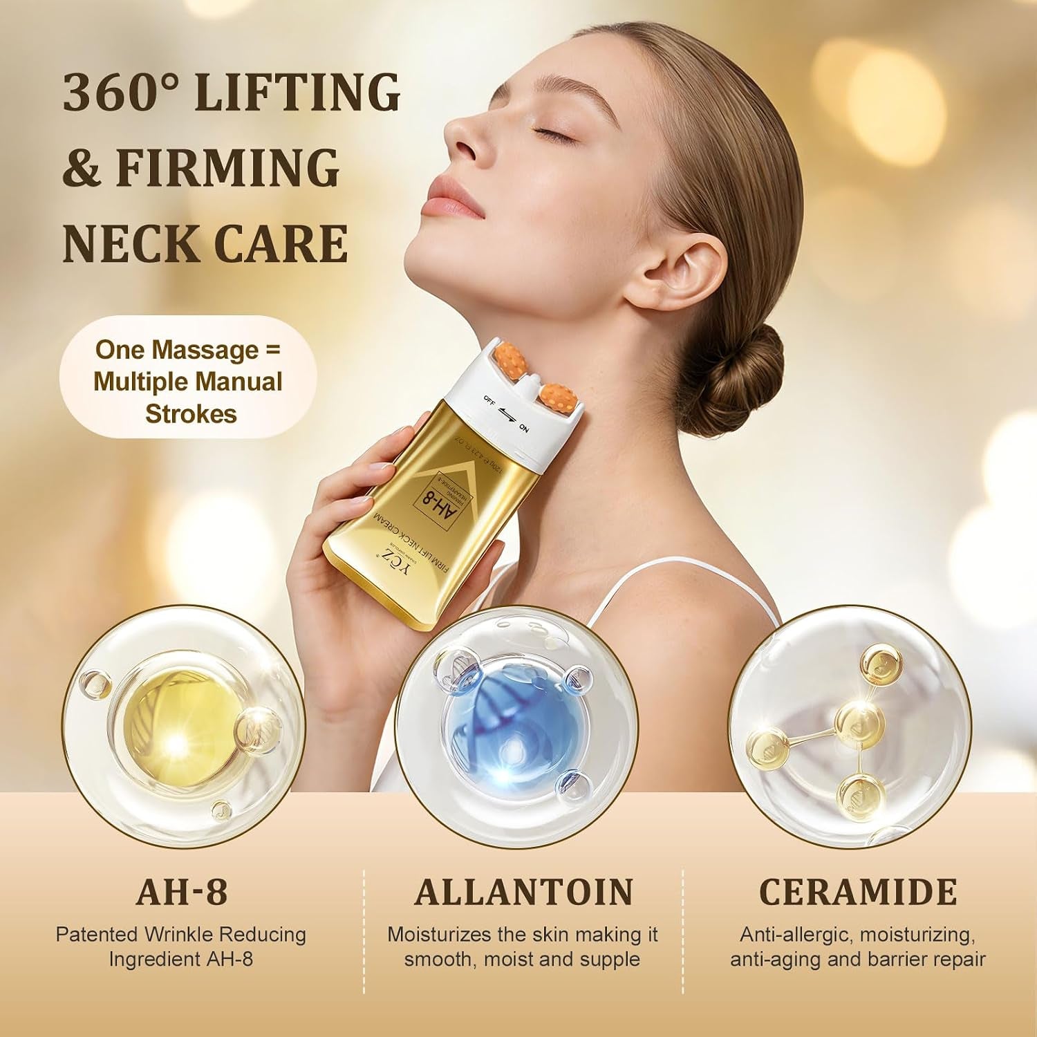 AH-8 Neck Firming Cream and Red-Glow Electric Eye Cream Set, 5.99 Fl Oz