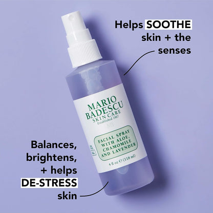 Mario Badescu Facial Spray with Aloe, Chamomile and Lavender for All Skin Types | Face Mist That Hydrates and Restores Balance & Brightness