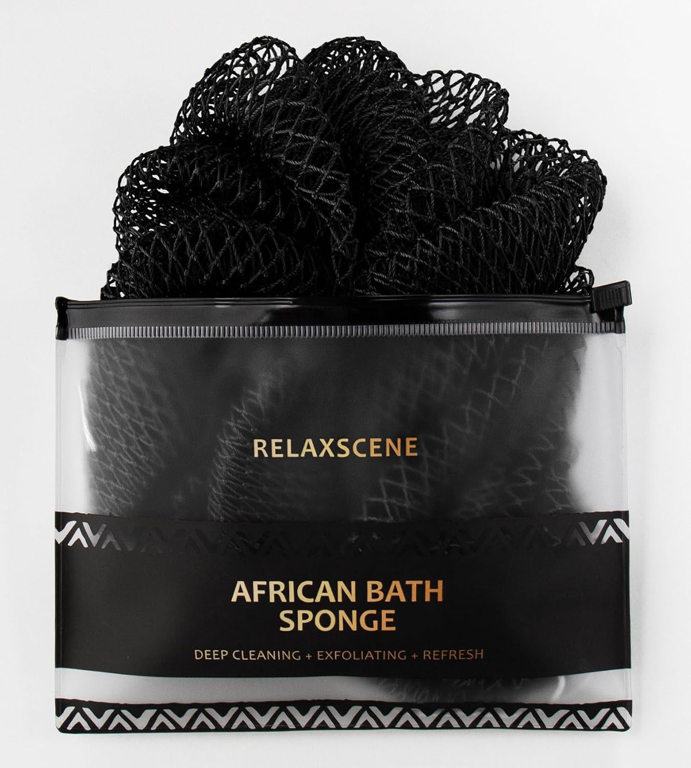 African Net Sponge Authentic - Exfoliating Back Scrub Bath Sponge with Knots - Afro Scrub Body Scrubber Exfoliator Washcloth - African Body Care Daily Use Shower Essentials