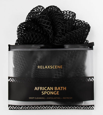 African Net Sponge Authentic - Exfoliating Back Scrub Bath Sponge with Knots - Afro Scrub Body Scrubber Exfoliator Washcloth - African Body Care Daily Use Shower Essentials