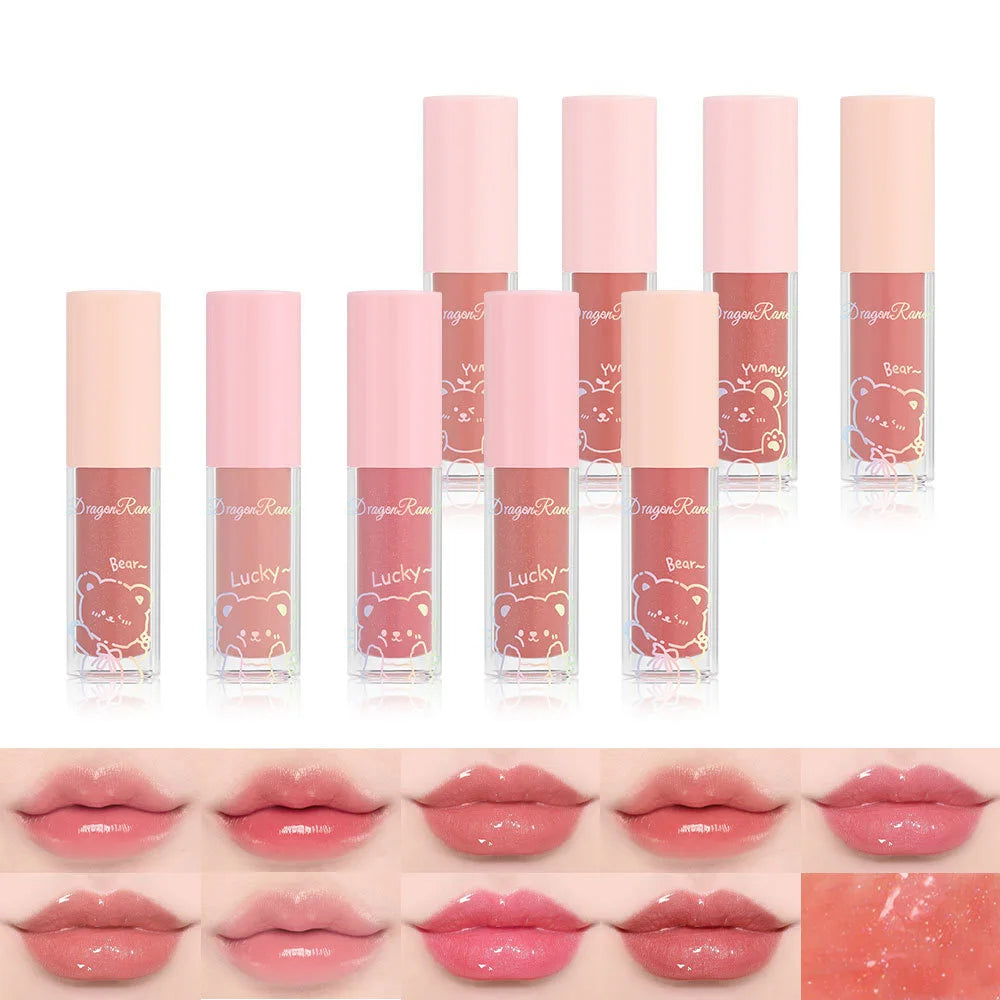 Jelly Moisturizing Glitter Lip Oil Watery Shine Lip Gloss Transparent Mirror Lip Glaze Long Lasting Diamond Lipstick Cosmetic