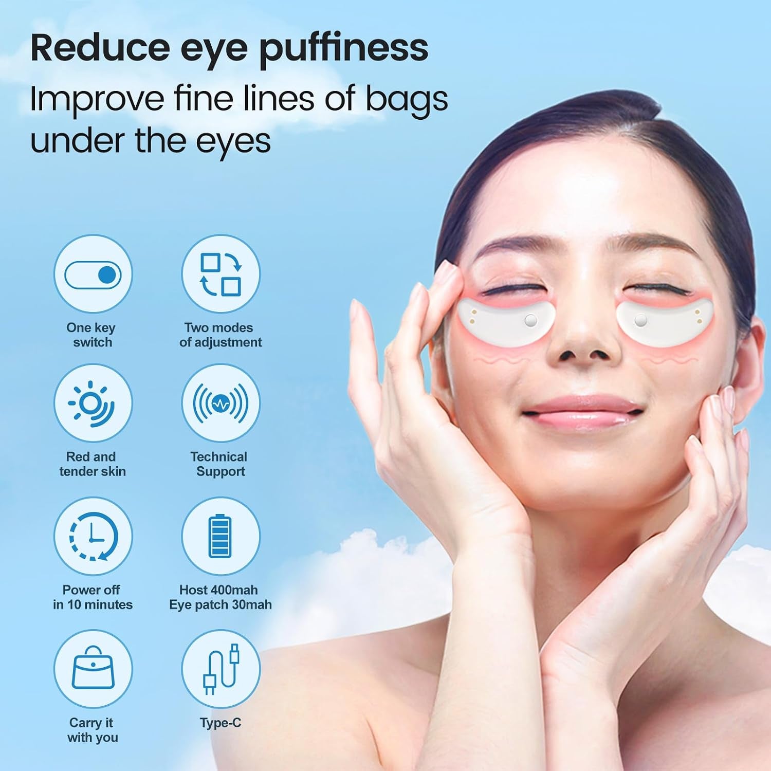 Under-Eye Red Light Therapy Eye Pods