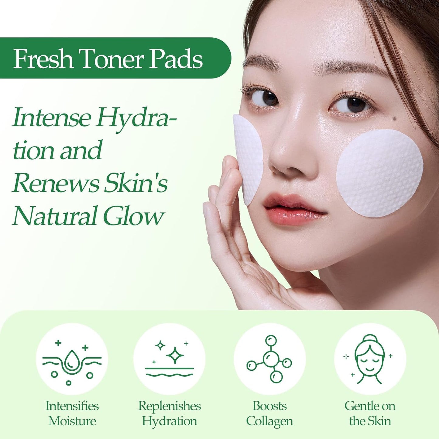 Revitalize Your Skin with Centella Asiatica & Collagen Toner Pads - 70 Pads for Deep Hydration and Even Skin Tone!