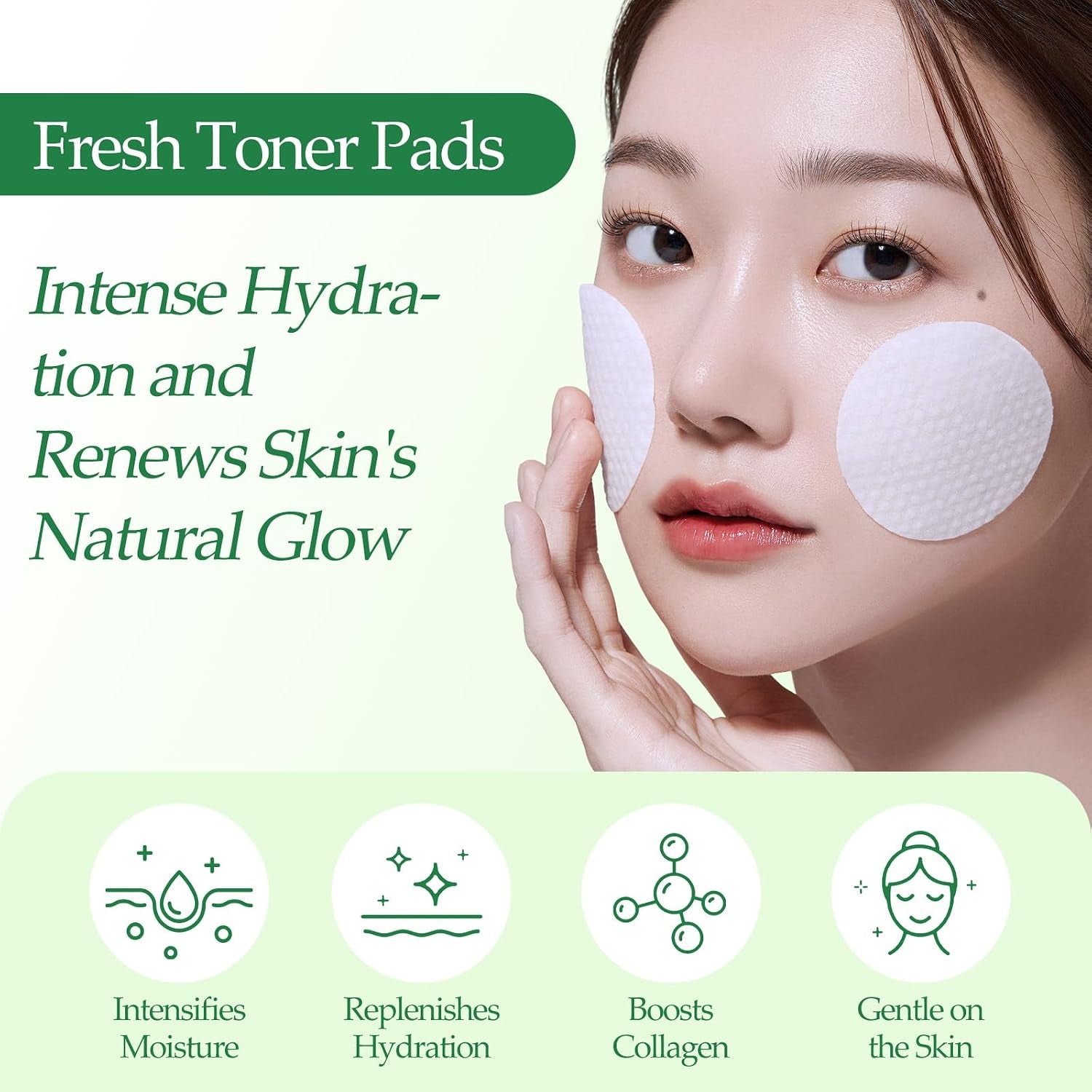 Revitalize Your Skin with Centella Asiatica & Collagen Toner Pads - 70 Pads for Deep Hydration and Even Skin Tone!