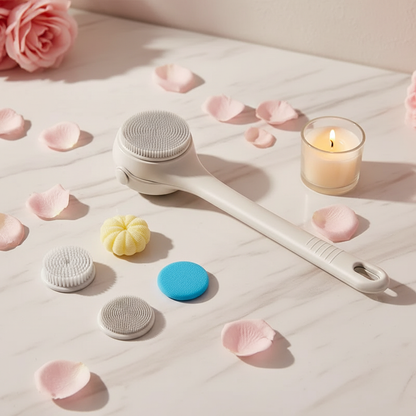Electric Silicone Bath Brush with 4 Heads